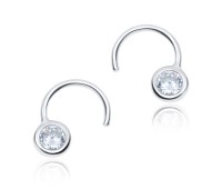 Round 4mm CZ Silver Stud Earring STS-3261